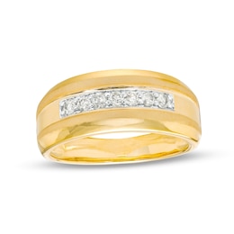 0.29 CT. T.W. Diamond Seven Stone Wedding Band in 10K Gold