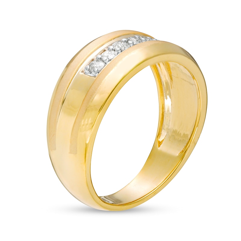 Men's 0.29 CT. T.W. Diamond Seven Stone Wedding Band in 10K Gold