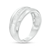 Men's 0.29 CT. T.W. Square-Cut Diamond Seven Stone Wedding Band in 10K Gold