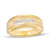 Thumbnail Image 0 of Men's 0.29 CT. T.W. Square-Cut Diamond Seven Stone Wedding Band in 10K Gold