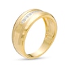 Thumbnail Image 2 of Men's 0.29 CT. T.W. Square-Cut Diamond Seven Stone Wedding Band in 10K Gold