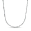 Thumbnail Image 1 of 3.0mm White Lab-Created Sapphire Line Necklace in Sterling Silver