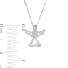 Thumbnail Image 2 of Diamond Accent Wrap Angel Pendant in Sterling Silver