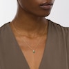 Thumbnail Image 2 of 5.0mm Emerald and Diamond Accent Flame Pendant in 10K Gold