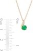 5.0mm Emerald and Diamond Accent Flame Pendant in 10K Gold