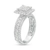 Thumbnail Image 1 of 2.00 CT. T.W. Quad Princess-Cut Diamond Frame Triple Row Engagement Ring in 14K White Gold (I/I2)