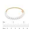 Thumbnail Image 3 of 5.0-5.5mm Freshwater Cultured Pearl Line Bracelet in 10K Gold – 7.5"