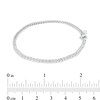 White Lab-Created Sapphire Line Bracelet in Sterling Silver – 7.5"