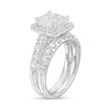 Thumbnail Image 1 of 2.00 CT. T.W. Quad Princess-Cut Diamond Frame Bridal Set in 14K White Gold (I/I2)