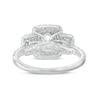 Thumbnail Image 2 of 1.25 CT. T.W. Oval Diamond Past Present Future® Double Cushion-Shaped Frame Engagement Ring in 14K White Gold (I/SI2)