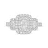 Thumbnail Image 3 of 1.25 CT. T.W. Oval Diamond Past Present Future® Double Cushion-Shaped Frame Engagement Ring in 14K White Gold (I/SI2)