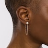 6.0-6.5mm Freshwater Cultured Pearl Paper Clip Chain Drop Earrings in 10K Gold