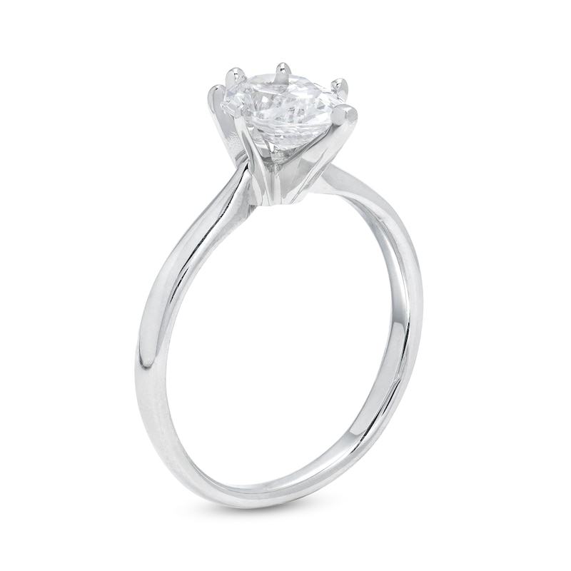 1.00 CT. Certified Pear-Shaped Diamond Solitaire Engagement Ring in 14K White Gold (I/I2)