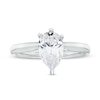 Thumbnail Image 3 of 1.00 CT. Certified Pear-Shaped Diamond Solitaire Engagement Ring in 14K White Gold (I/I2)
