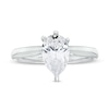 Thumbnail Image 4 of 1.00 CT. Certified Pear-Shaped Diamond Solitaire Engagement Ring in 14K White Gold (I/I2)