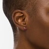 Thumbnail Image 2 of Oval Certified Ruby and Diamond Accent Stud Earrings in 10K Two-Tone Gold