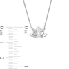 Thumbnail Image 1 of By Women for Women 0.15 CT. T.W. Multi-Diamond Lotus Flower Necklace in 10K White Gold