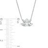 By Women for Women 0.15 CT. T.W. Multi-Diamond Lotus Flower Necklace in 10K Gold