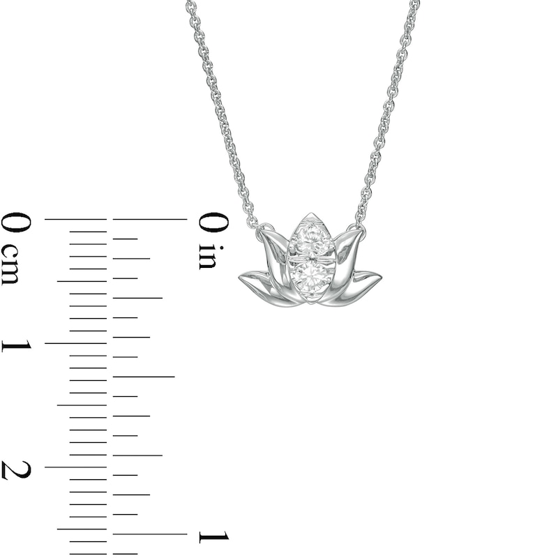 By Women for Women 0.15 CT. T.W. Multi-Diamond Lotus Flower Necklace in 10K Gold|Peoples Jewellers