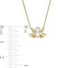 Thumbnail Image 2 of By Women for Women 0.15 CT. T.W. Multi-Diamond Lotus Flower Necklace in 10K Gold