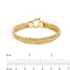Thumbnail Image 4 of 9.0mm Double Row Curb Chain Bracelet in 10K Gold – 7.5"