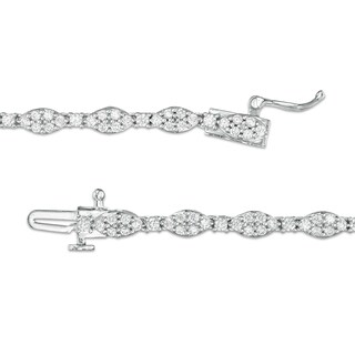 2.00 CT. T.W. Marquise Multi-Diamond Line Bracelet in 10K White Gold - 7.25"