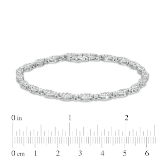 2.00 CT. T.W. Marquise Multi-Diamond Line Bracelet in 10K White Gold - 7.25"
