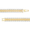 Thumbnail Image 3 of Men's 9.0mm Panther Link Chain Bracelet in 10K Two-Tone Gold – 8.5"