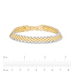 Thumbnail Image 4 of Men's 9.0mm Panther Link Chain Bracelet in 10K Two-Tone Gold – 8.5"