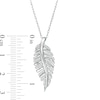 Thumbnail Image 2 of 0.10 CT. T.W. Diamond Single Feather Pendant in Sterling Silver