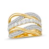 Thumbnail Image 1 of 1.00 CT. T.W. Diamond Open Row Overlay Orbit Ring in 10K Gold