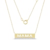 Thumbnail Image 1 of 0.085 CT. T.W. Diamond Cut-Out "MAMA" Bar Necklace in 10K Gold
