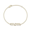 Thumbnail Image 1 of 0.145 CT. T.W. Diamond Cursive "mom" Bracelet in 10K Gold