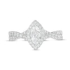 Thumbnail Image 3 of 1.00 CT. T.W. Certified Canadian Marquise Diamond Frame Twist Shank Engagement Ring in 14K White Gold (I/SI2)