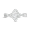 Thumbnail Image 4 of 1.00 CT. T.W. Certified Canadian Marquise Diamond Frame Twist Shank Engagement Ring in 14K White Gold (I/SI2)