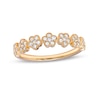 Thumbnail Image 0 of 0.25 CT. T.W. Diamond Flower Stackable Anniversary Band in 10K Gold