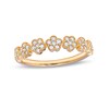 Thumbnail Image 0 of 0.25 CT. T.W. Diamond Flower Stackable Anniversary Band in 10K Gold