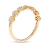 Thumbnail Image 2 of 0.25 CT. T.W. Diamond Flower Stackable Anniversary Band in 10K Gold