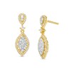 Thumbnail Image 1 of 0.50 CT. T.W. Multi-Diamond Flame Drop Earrings in 10K Gold