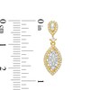 Thumbnail Image 3 of 0.50 CT. T.W. Multi-Diamond Flame Drop Earrings in 10K Gold
