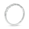 Thumbnail Image 2 of 0.04 CT. T.W. Diamond Five Stone Leaf Vine Stackable Anniversary Band in 10K White Gold