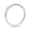 Thumbnail Image 3 of 0.04 CT. T.W. Diamond Five Stone Leaf Vine Stackable Anniversary Band in 10K White Gold