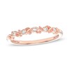 Thumbnail Image 1 of 0.04 CT. T.W. Diamond Leaf Vine Vintage-Style Anniversary Band in 10K Rose Gold