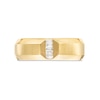 Thumbnail Image 3 of Vera Wang Love Collection Men's 0.085 CT. T.W. Baguette Diamond Five Stone Linear Wedding Band in 14K Gold (I/SI2)