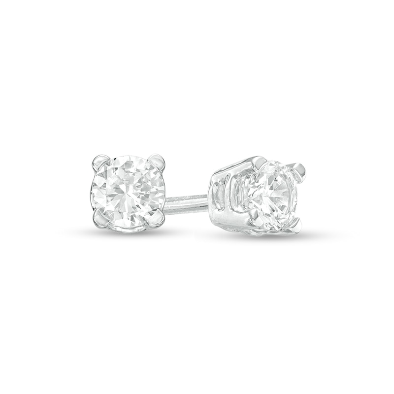 0.20 CT. T.W. Diamond Solitaire Stud Earrings in 10K White Gold (J/I3)