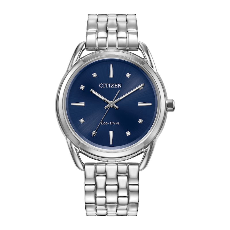 Ladies' Citizen Eco-Drive® Dress Classic Watch with Blue Dial (Model: FE7090-55L)
