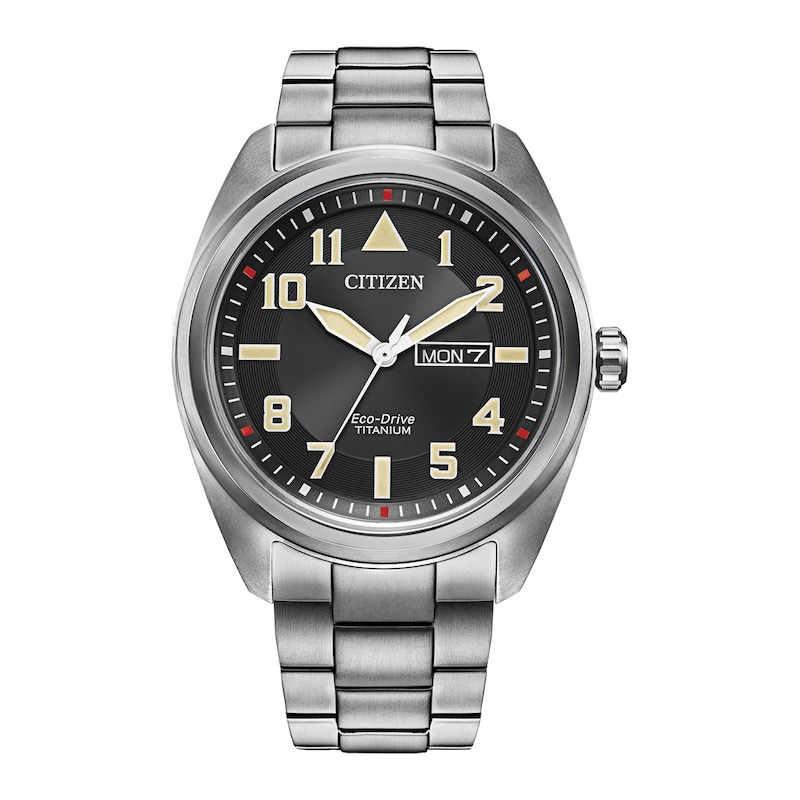 Men's Citizen Eco-Drive® Garrison Super Titanium™ Watch with Black Dial (Model: BM8560-53E)|Peoples Jewellers