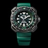 Thumbnail Image 3 of Men's Citizen Eco-Drive® Promaster Diver Gunmetal Grey Super Titanium™ Strap Watch with Green Dial (Model: BN0228-06W)