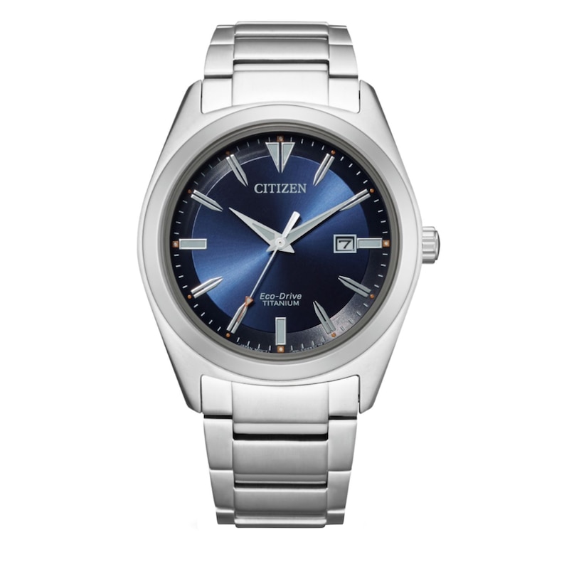 Men's Citizen Eco-Drive® Super Titanium™ Watch with Blue Dial (Model: AW1640-83L)|Peoples Jewellers