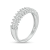 0.45 CT. T.W. Diamond Triple Row Anniversary Band in 10K White Gold